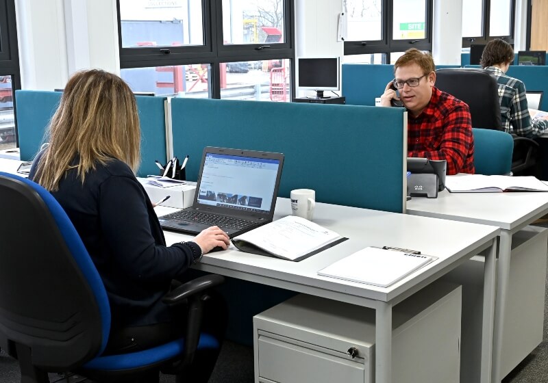 office view of an Algeco modular hire building