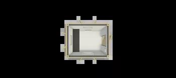 Algeco Anti Vandal Gatehouse 8x10 floor plan