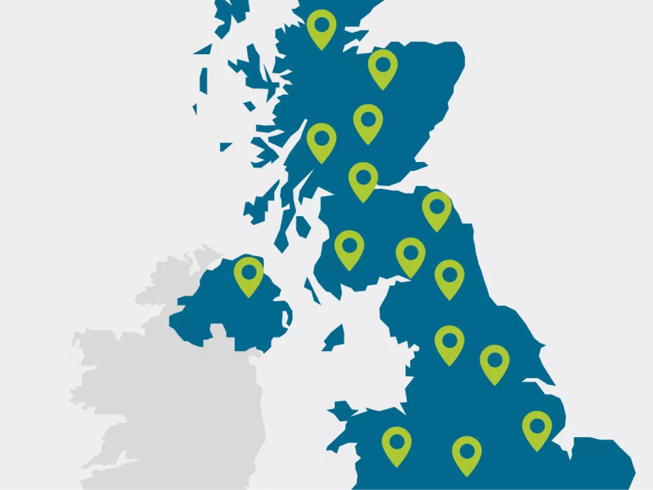 Map of Algeco locations