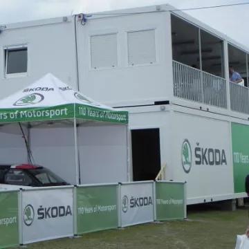 Goodwood Branding on Temporary Accommodation