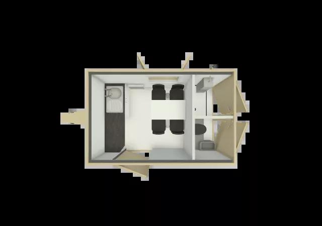 Algeco Towable Welfare unit 12x8 Floor plan