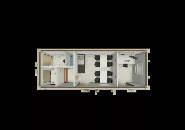 Algeco Welfare unit 25x9 Static Floorplan